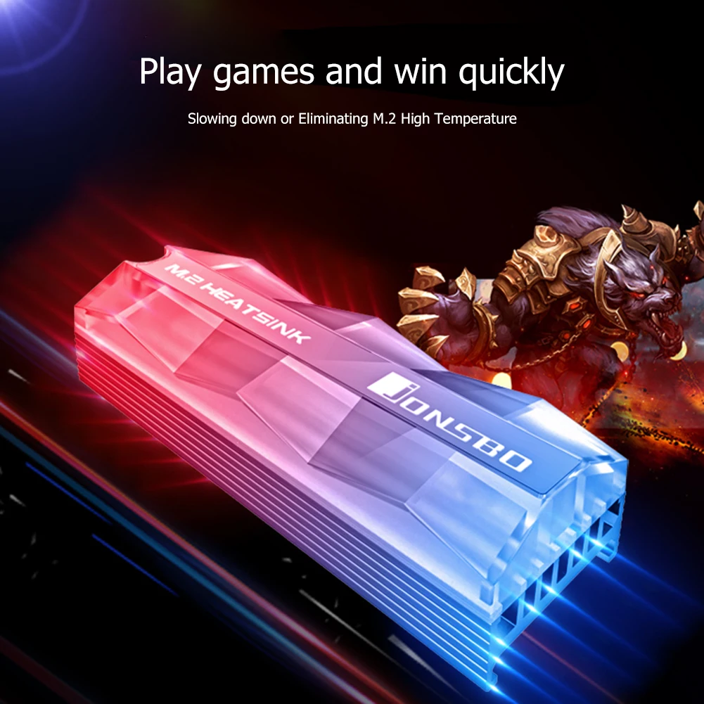 

M.2-2 M.2 Solid State Drive Cooler ARGB Lighting Desktop PC SSD Heatsink