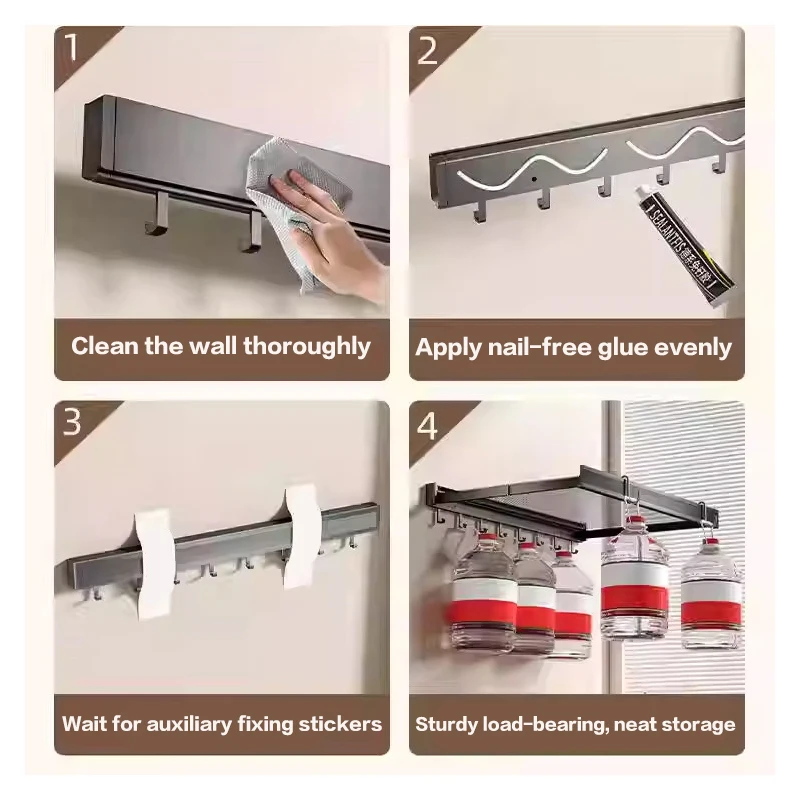 Multipurpose Space Saving Balcony Invisible Foldable Retractable Drying Rack No Drill Wall Mount For Socks Shoes And Towels