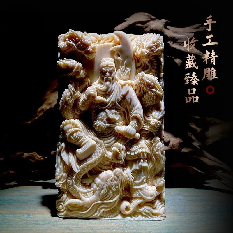 

Natural Mammoth Ivory Hand Carved Guan Yu Pendant Brand Pendant Premium Cars Hanging Ornaments