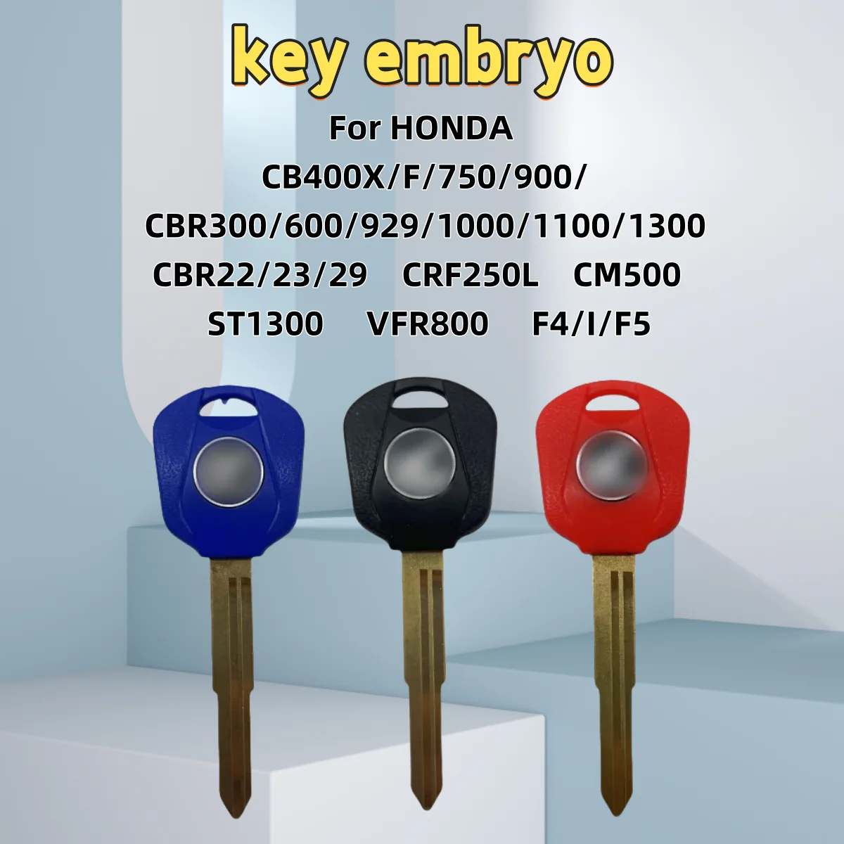 30PC Key embryo For Honda CB400/750/900 CBR600/1000/1100/1300 F4/I/F5 CRF250L CM500 CBR929 ST1300 VFR800 CBR22/23/29 Blank