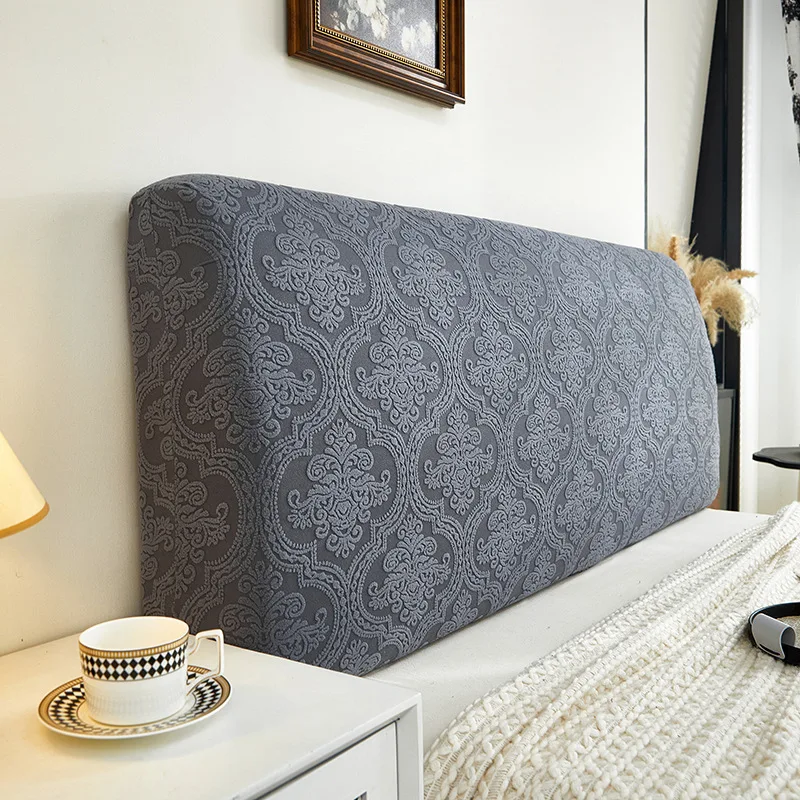 

Jacquard Bed Headboard Cover Velvet Soft Elastic Bed Head Slipcover All-inclusive Bedroom Bed Backrest Protection Cover