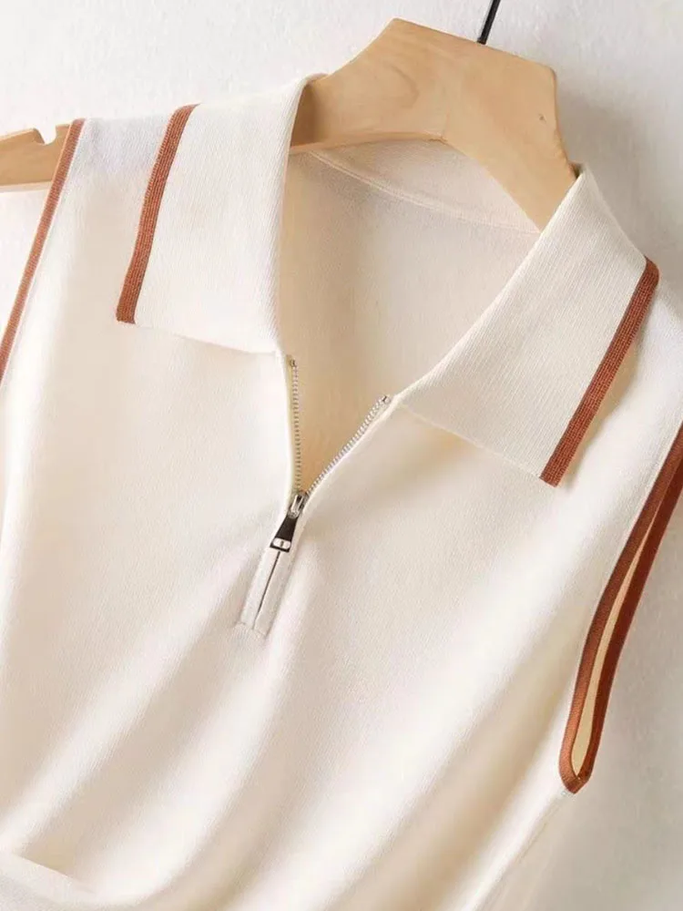 اللون Blo Design f الرمز البريدي هوديي تانك توب Svel محبوك سترة المرأة Faionable صيف 2025 طوق متعدد الاستخدامات #1