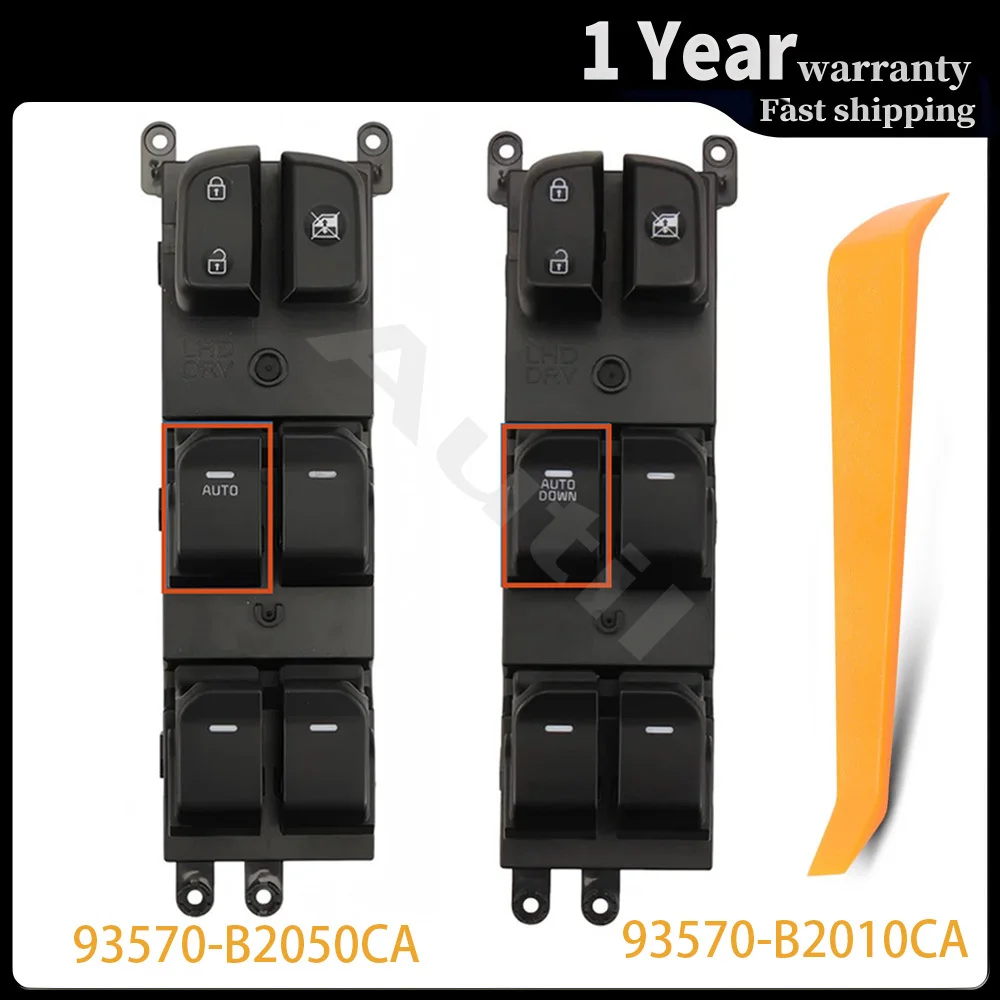 

For KIA Soul 2014 2015 2016 2017 2018 2019 Front Left Side Electric Master Window Switch Lifter Control Button 93570-B2050CA