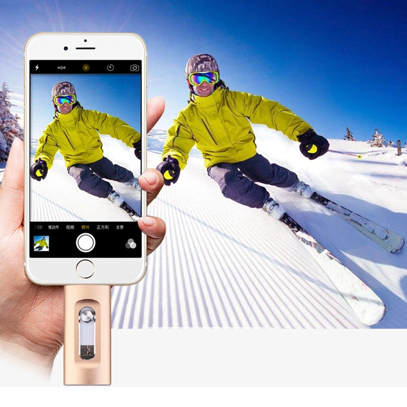 for iPhone USB Flash Drive USB 3.0 Pendrive 4in1 Mirco 512G 256G 128G 32G Memory Stick Android For Samsung Huawei Xiaomi
