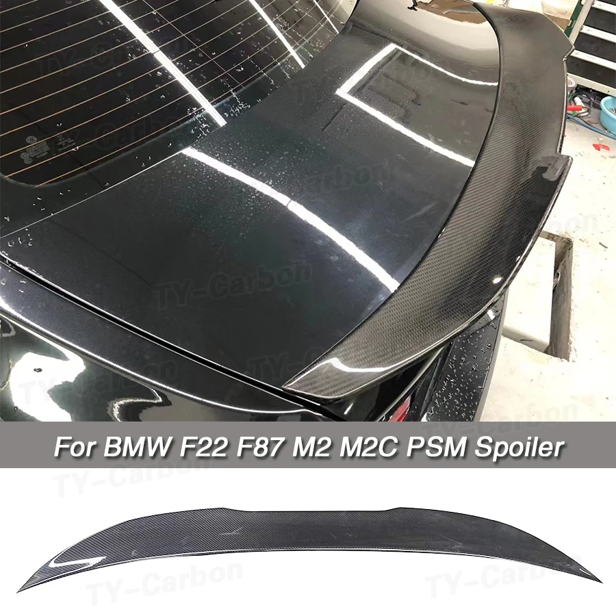 Rear Trunk Spoiler Boot Lip Wing Spoiler For BMW 2 Series F87 M2 M2C F22 220i M235i Coupe Real Carbon Fiber PSM Style 2015-2020