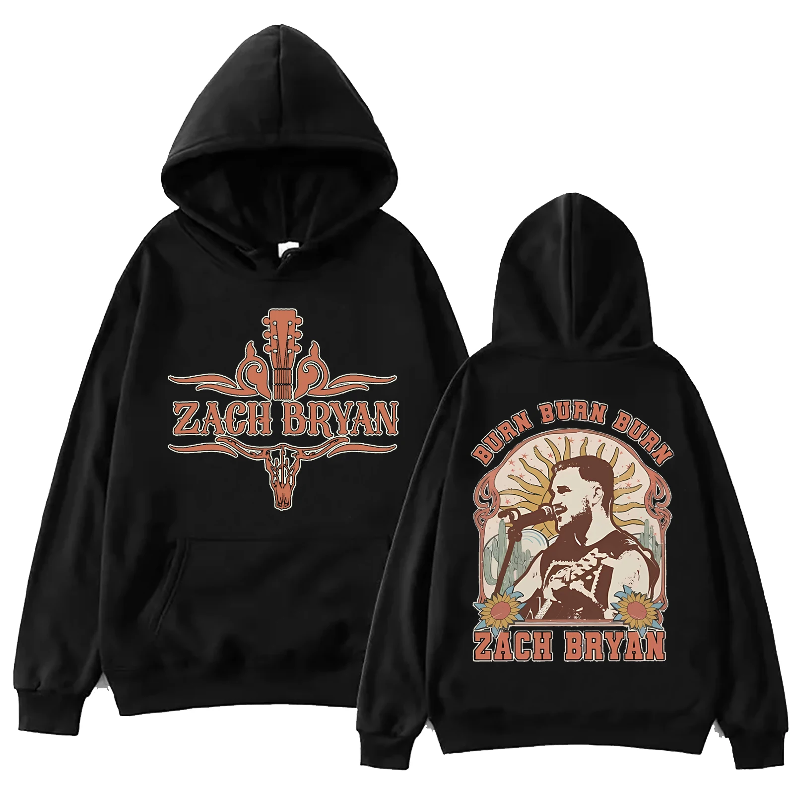 2024 Zach Bryan Hoodie Tops Langarm Sweatshirt Musik Fans Geschenk Frühling Sommer Casual