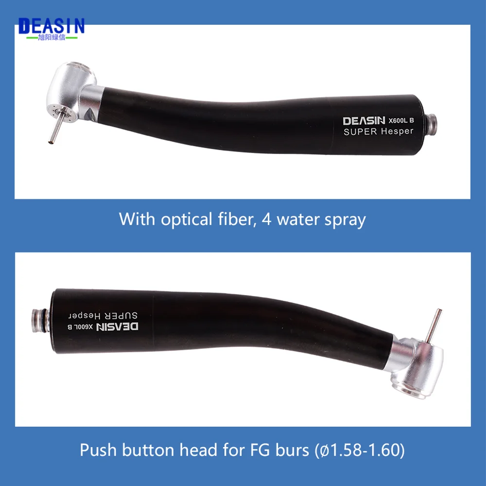 NSK Handpiece kecepatan tinggi, alat perangkai NSK tipe X600L LED optik gigi tipe hitam