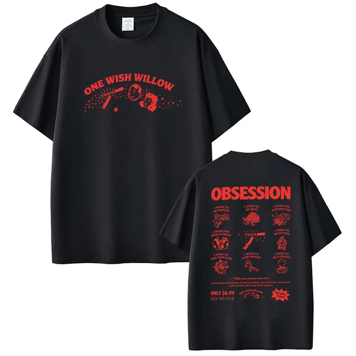 2026 Movie Obsession One Wish Willow Graphic T Shirt Men's Women Vintage Harajuku Fashion T-shirts 100% Cotton Oversized T-shirt