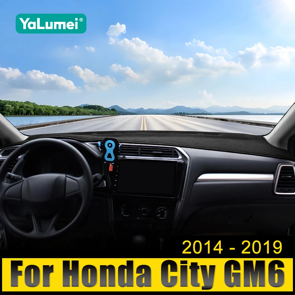 

For Honda City GM6 2014 2015 2016 2017 2018 2019 Car Dashboard Cover Instrument Desk Sun Shade Mat Non-slip Pad Accessories