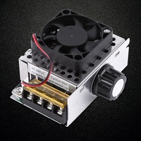 4000W SCR Voltage Regulator with Cooling Fan AC 110V-220V Motor Speed Controller Big Power Adjustable Temperature Controller