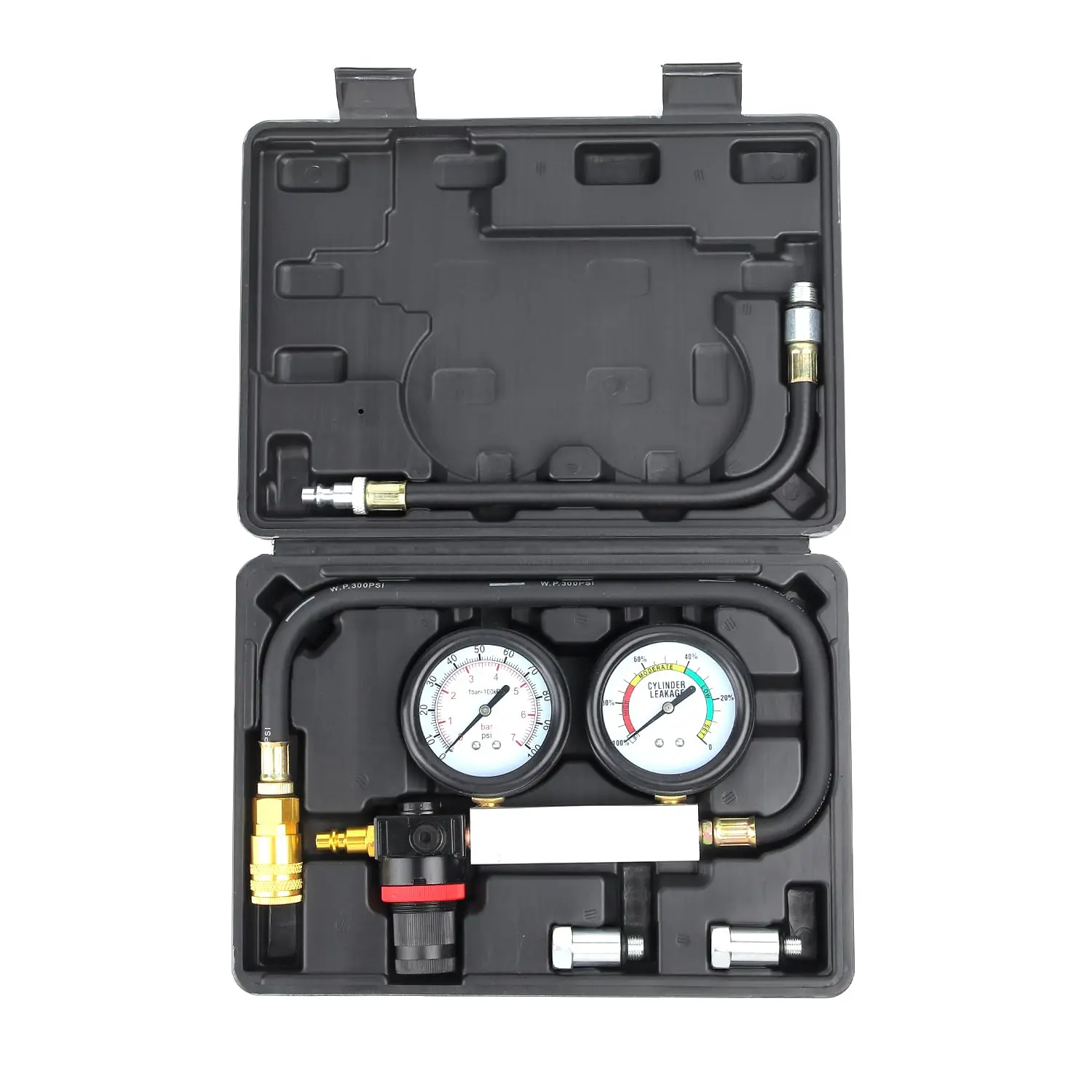 

TU-21 Engine Cylinder Leak Down Tester Kit, Black