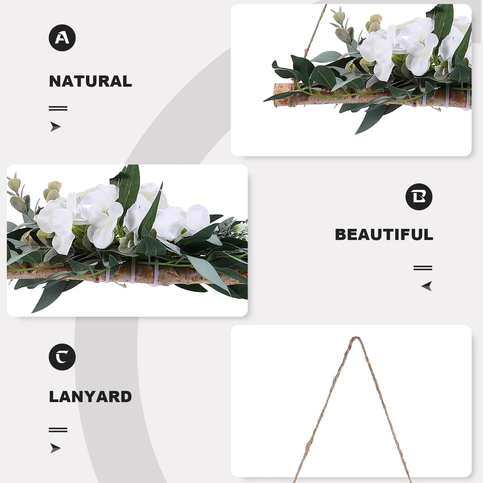 

1pc Natural Wood Wall Hanging Decor Premium Emulation Plants For Home Party Shop Window, Wooden Craft Pendants, Layout Wall