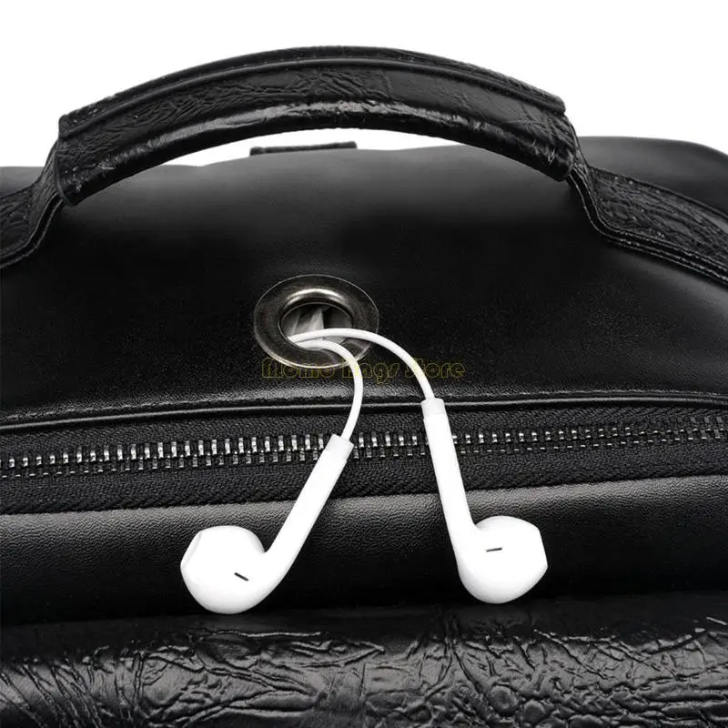 x90d حقيبة ظهر للكمبيوتر المحمول خمر للنساء pu pu steries steries school rucksack