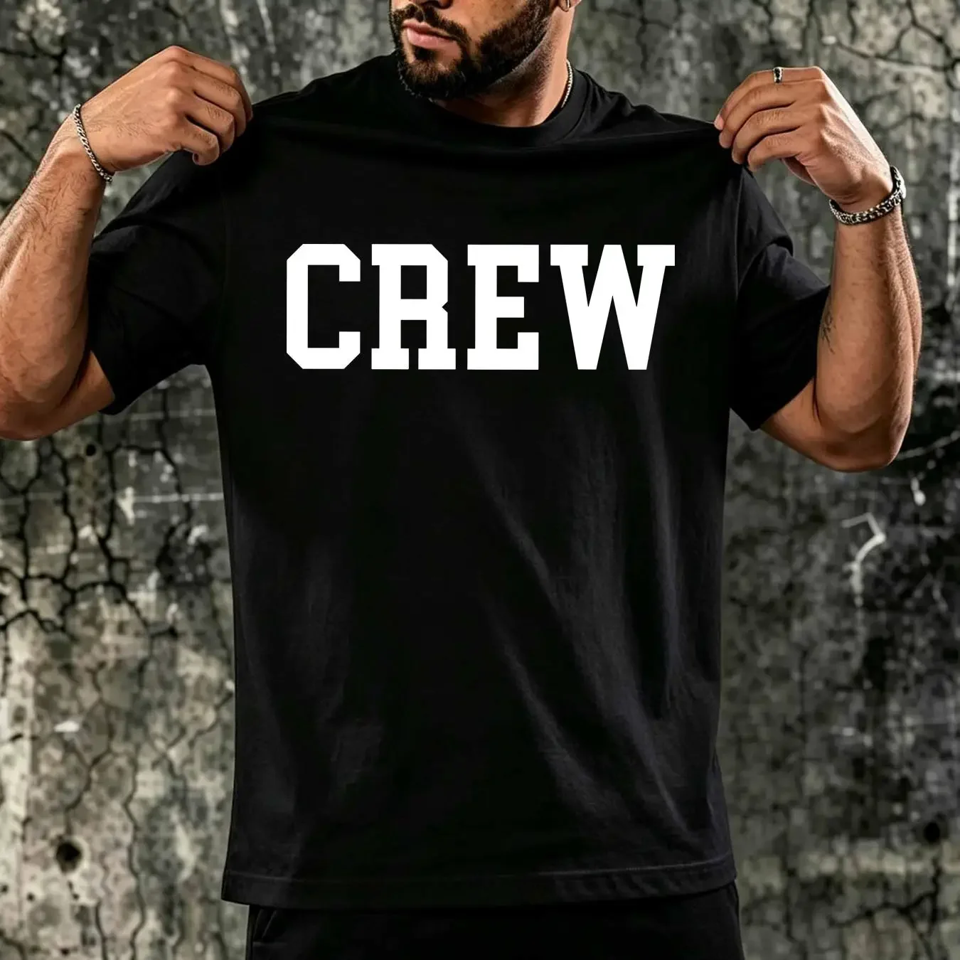 washed T Shirt Crew Stage Staff Management Roadies Sound Workwear Uniform Top vintage Washed streetwear Versatile Soft graphic