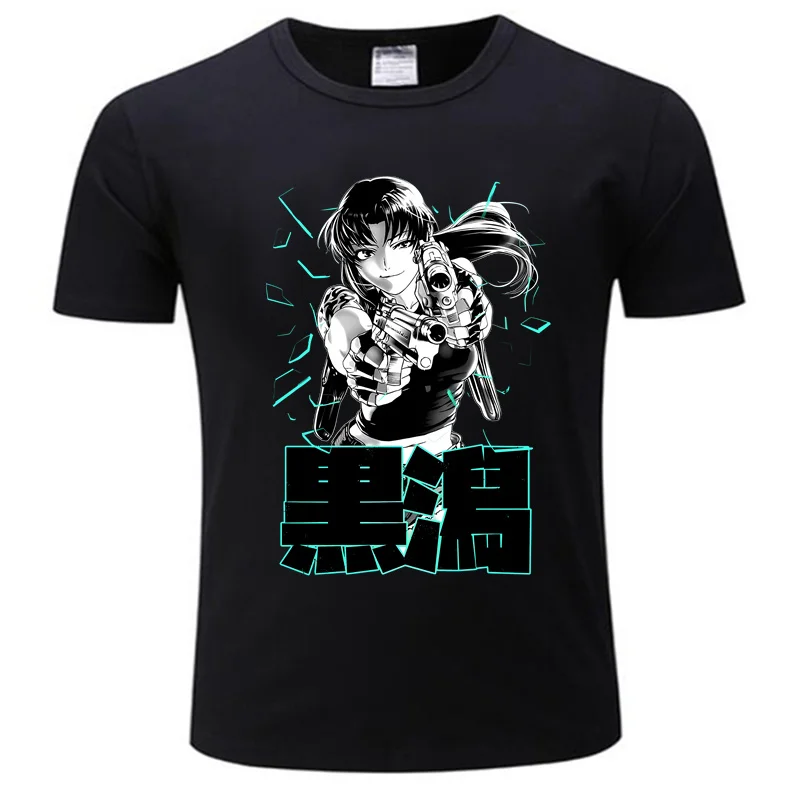 summer fashion t-shirt men Black Lagoon T-ShirtShattered Revy (white) Classic T-Shirt t shirts hippie clothes