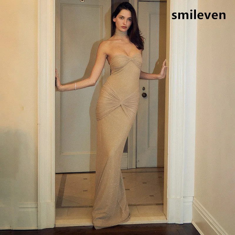 

Smileven Lvory Mermaid Tulle Prom Dress Sexy Sleeveless Evening Gowns Backless Cocktail Party Dresses Gift Customized 2025