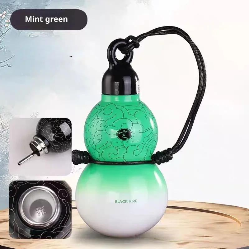 Gourd-shaped thermos cup 316 stainless steel Guochao water cup, portable travel cup, large-capacity kettle, dating/birthday/Valentine's Day/party/gift selection