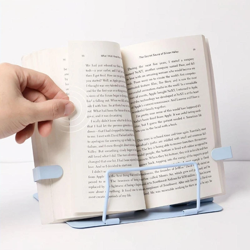 

Metal Book Stand Adjustable Cookbook Document Reading Stand Rest Foldable Desk Book Holder Heavy Duty Book Display Stand K1KF