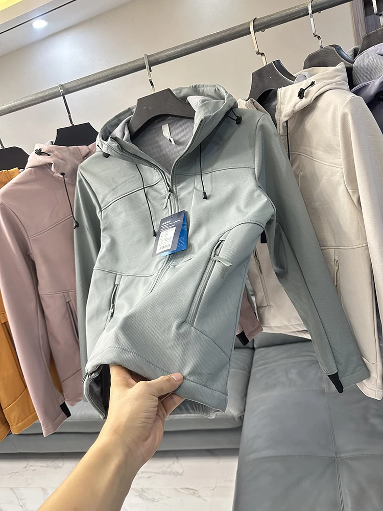 

Outdoor Men's Fce Lined Cosite Jaet Waterproof Windproof Autumn Winter Cheered Patterned Faionable Coat for Hiking
