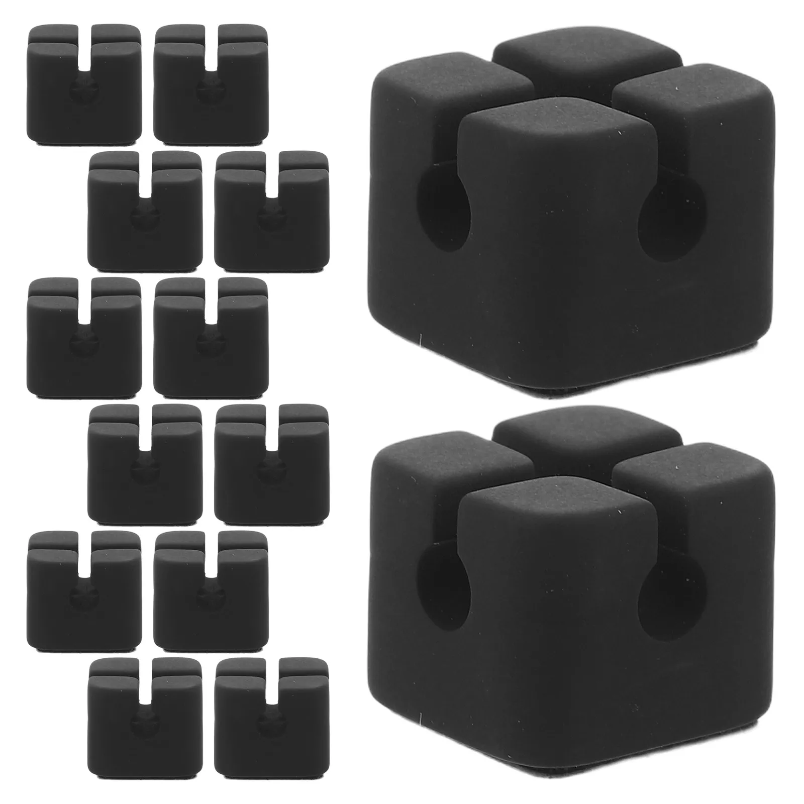 

20Pcs Car Cable Wire Organizer Silicone Cord Holders Adhesive Multipurpose Cable Clip Set for Vehicle Electronics Data