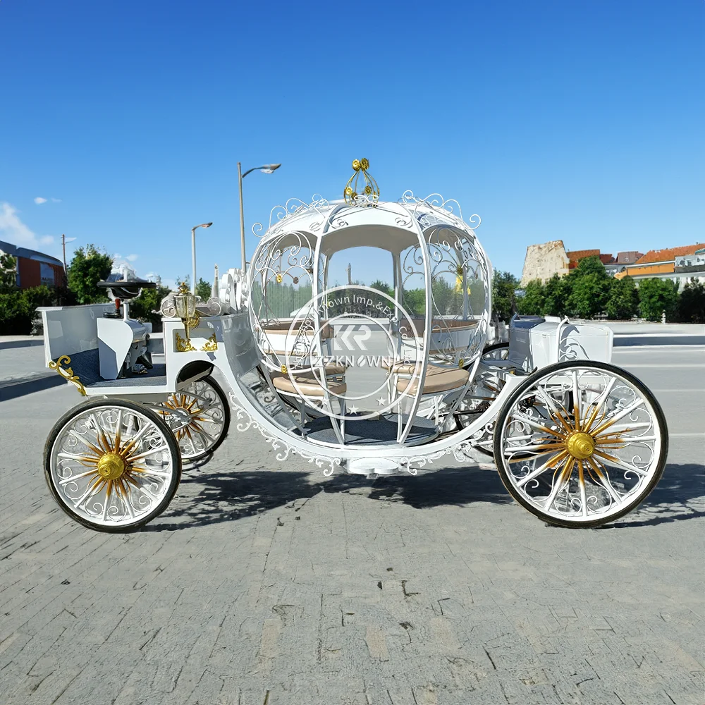 Luxury Customized Cinderella Pumpkin Carriage Customized Vintage Royal Horse Drawn Pumpkin Carriage For Princess Theme