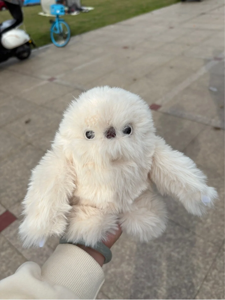 Mirumi Interactive Robot Bag Charm Plush Toy with Touch Sound Sensors Head Nodding Tilting Rechargeable