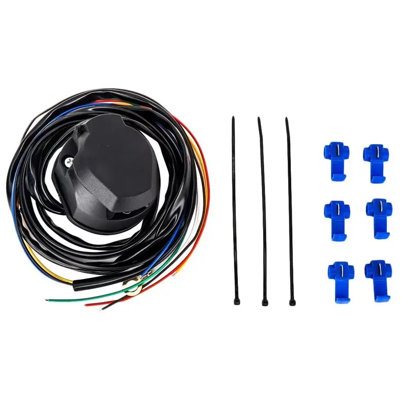 AT14 لسيارة مقطورة الأسلاك موصل أجزاء 7 دبوس مقطورة المقبس كابل 1.5 متر سلك جديد النمط الأوروبي مقطورة موصل