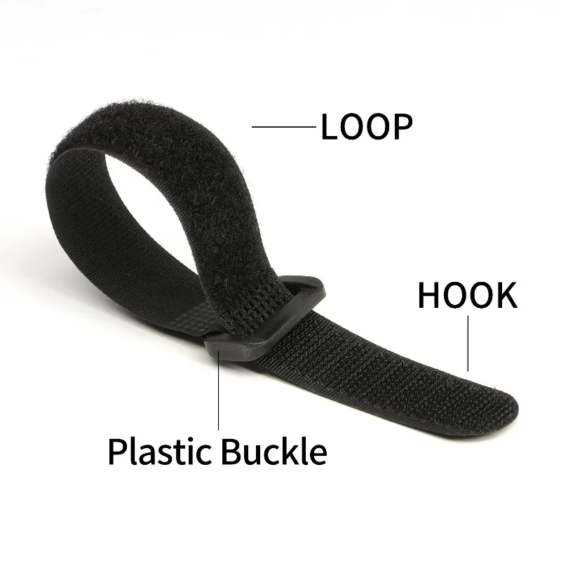 Adjustable Nylon Fastener Straps Reusable Hook and Loop Cable Ties for Securing Cord Wire Management Organizer DIY Cinch Straps