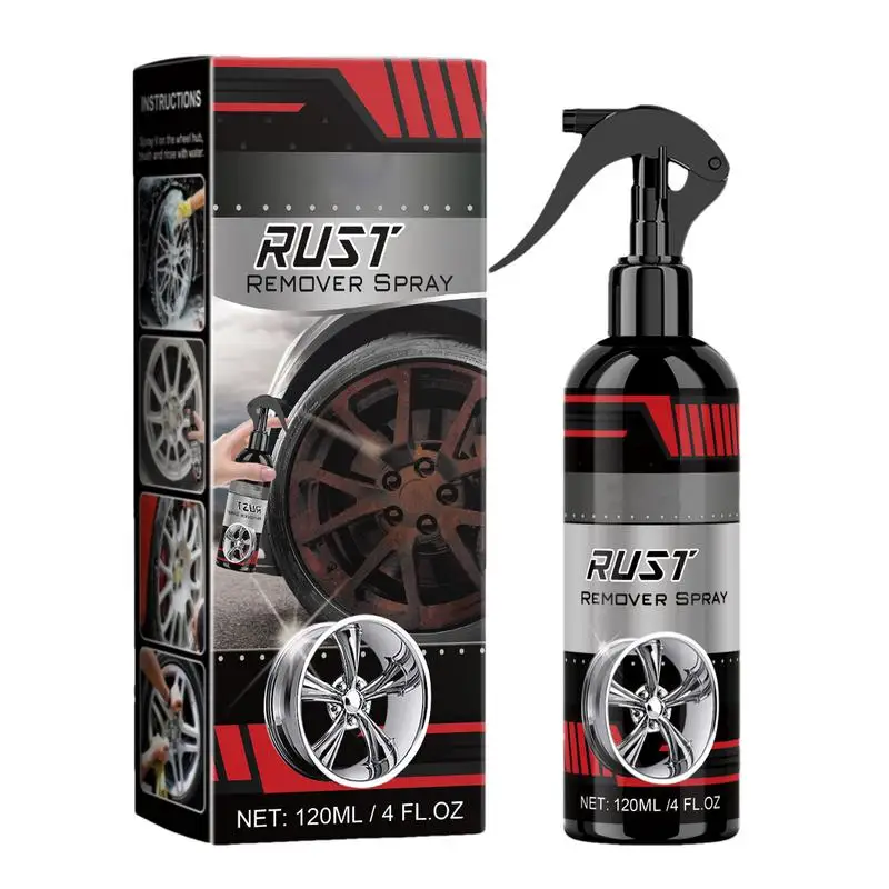 

Wheel Hub Rust Remover Tire Rim Cleaning Tool 120ML Car Tire Rim Rust Remover Hub Rust Remover Spray Wheel Cleaning Spray