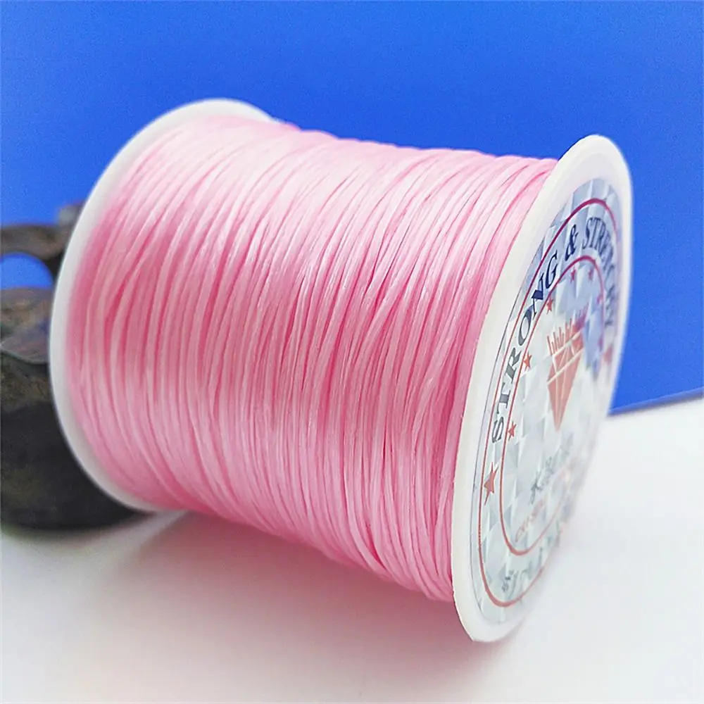 1Rolls DIY Jewelry Stretch Elastic Cord Beading String Colorful Cord Thread Nylon 10Meters 0.6mm String Line Bracelets Necklace