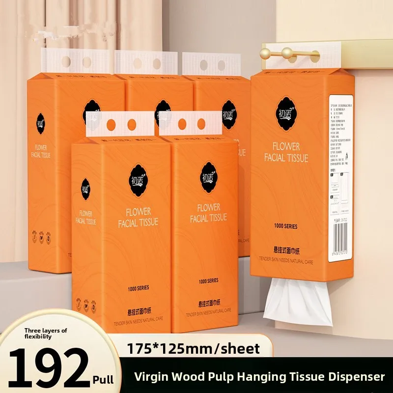 2-6 Suspended Toilet Paper Towels Soft Facial Tissue Paper Napkins 576sheets 3layer 192puffs Per Pack Of Household Toilet Paper