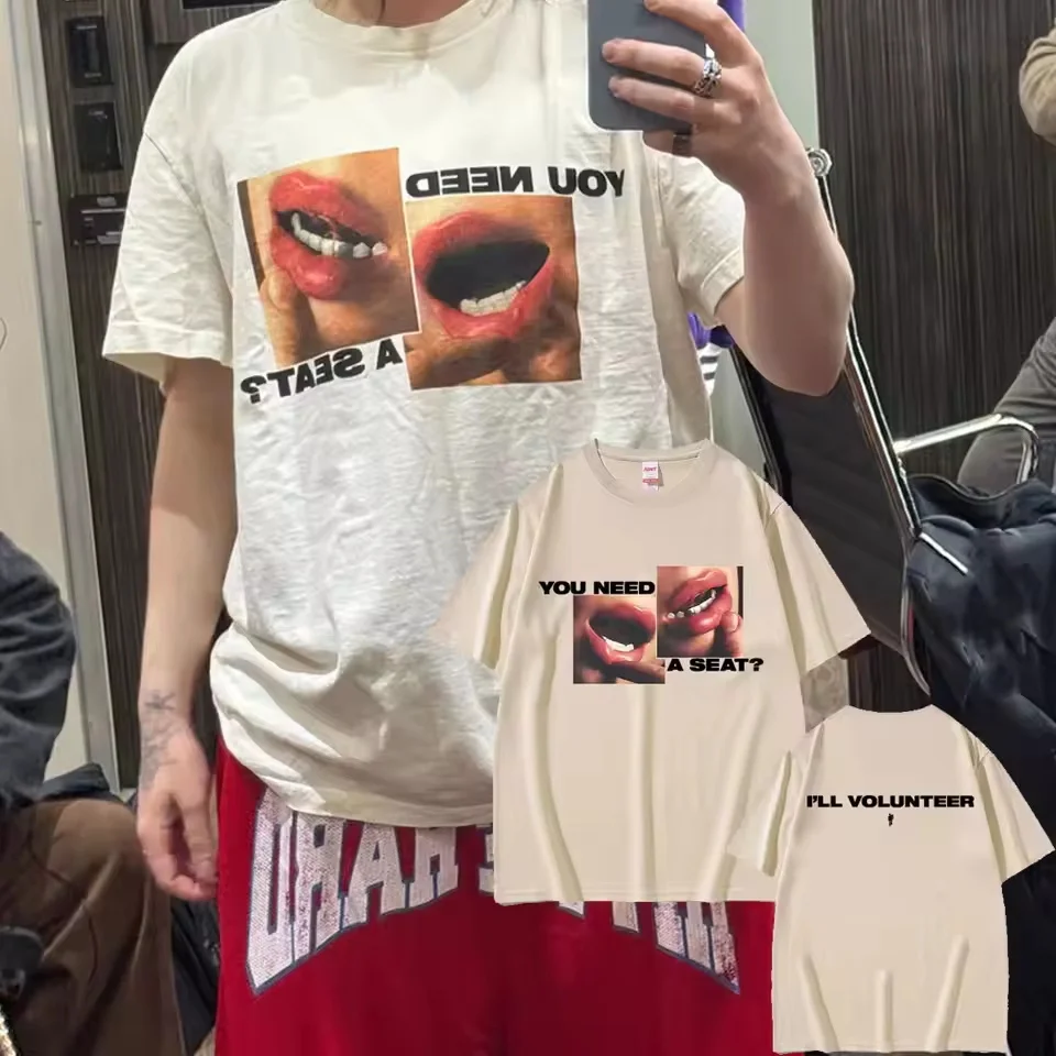 

Футболка «Вы нужна сиденье, я волонтер» для мужчин и женщин, с короткими рукавами из чистого хлопка для сезона «Снова в школу»