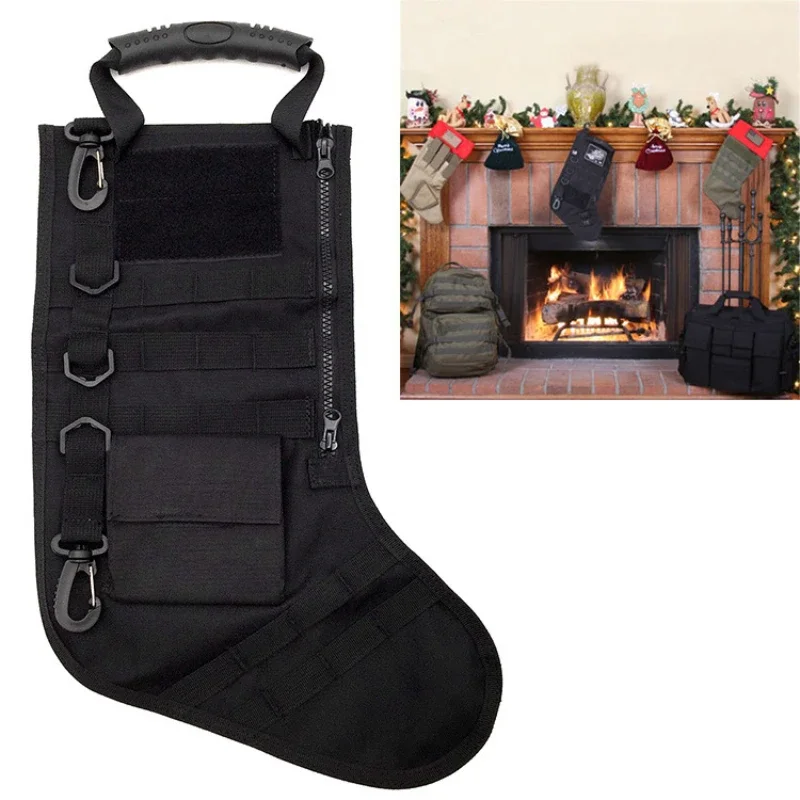 Tactical Molle Christmas Stocking Bag Ammo Bullet Pouch Dump Drop Magazine Storage Bag EDC Xmas Gift Socks Pouch