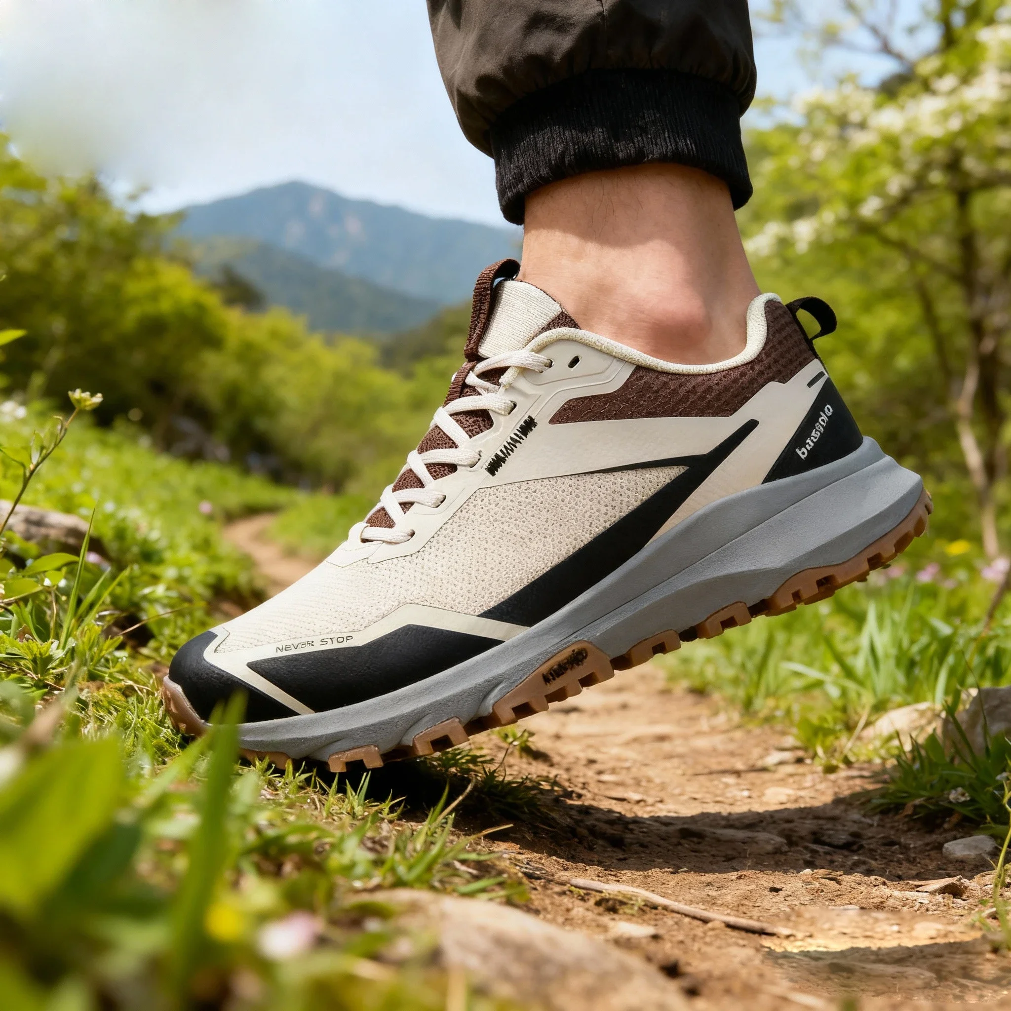 

Bassploa Men Hiking Shoes New Fashion Lightweight Outdoor Sneakers Men Walking Shoes Comfort Non-Slip Wear Resistant Outdoor