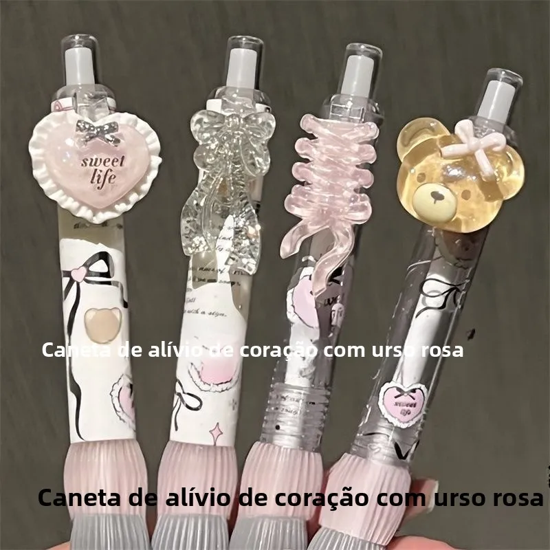 caneta-neutra-de-secagem-rapida-estilo-ballet-com-clipe-laser-urso-de-alto-valor-estetico-para-reducao-de-desperdicio-mate
