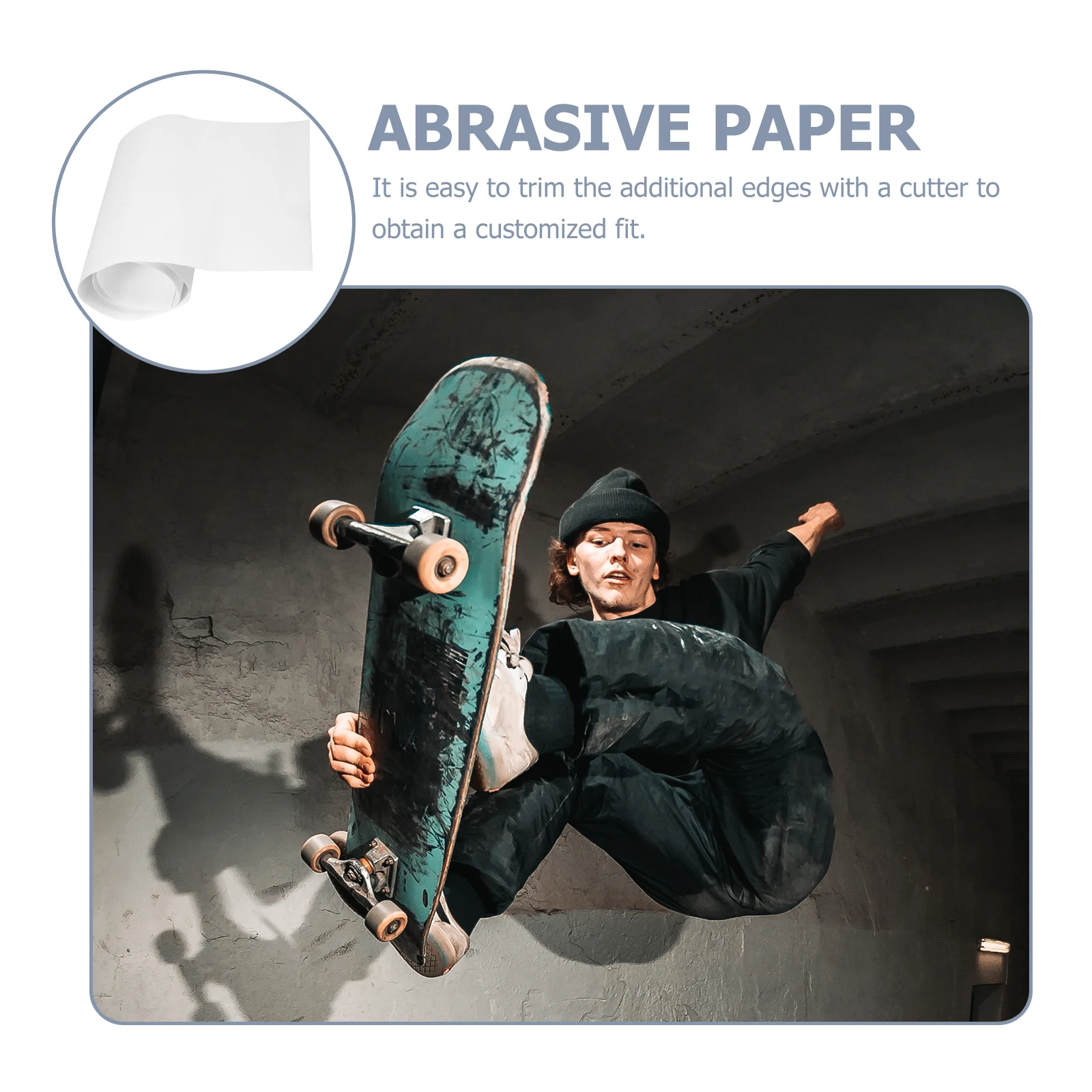 

1pc Premium Skateboard Tape Transparent Sandpaper Multi-Function Wear-Resistant Anti-Skid For Scooter Skateboarding