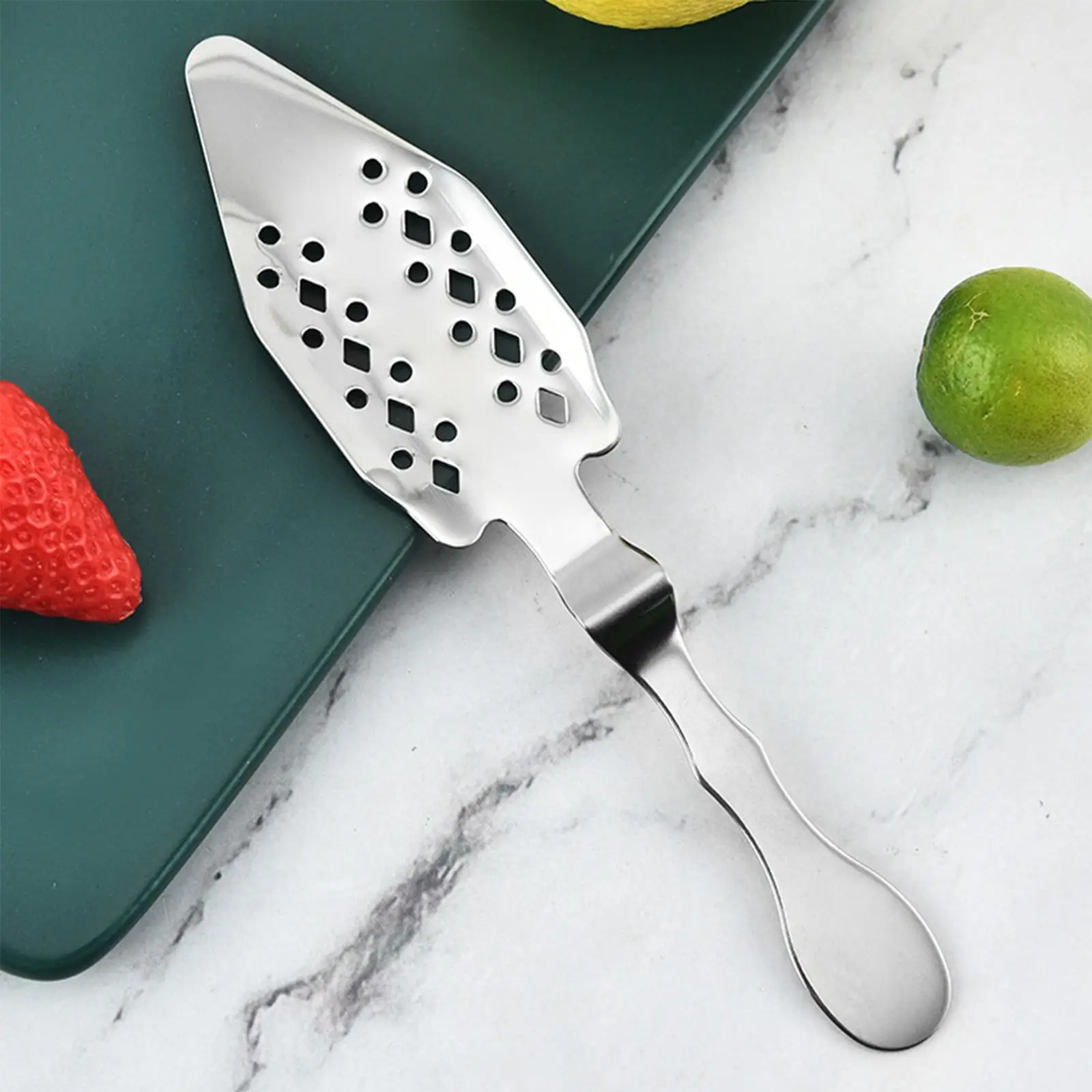 Bitters Spoon Glass Cup Drinking Filter Dripper Wormwood Spoon Stainless Steel Hollowed Cocktail Bar Tool