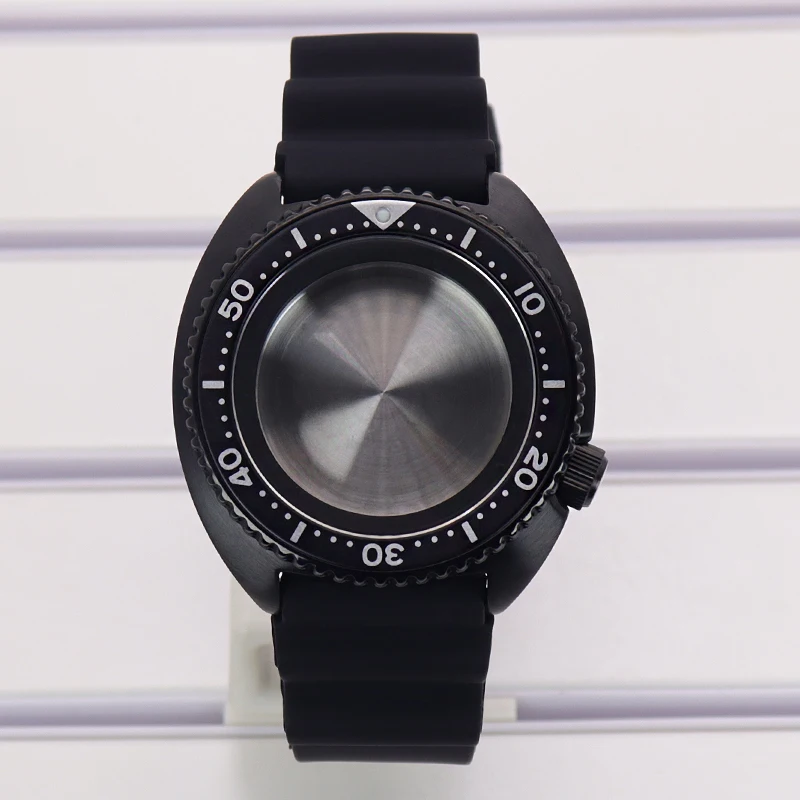 Sapphire Glass 45mm Watch Case Stainless Steel For Mod 6105 Turtle Abalone Case for Seiko NH35 NH36 Movement Watch Accessories
