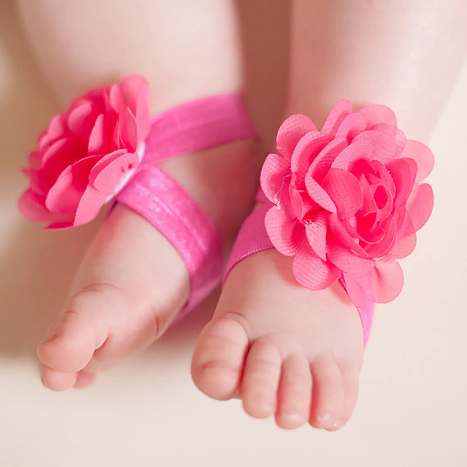 Босоножки из шифона для девочек, однотонные сандалии с босоножками, аксессуары для новорожденных девочек, младенцев