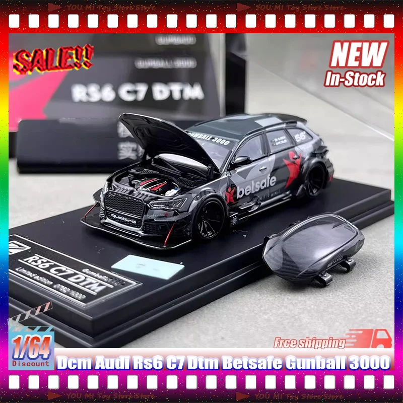 

Новинка в наличии 1:64 Dcm Audi Rs6 C7 Dtm Betsafe Gunball 3000, имитация сплава, миниатюрная литая модель автомобиля, индивидуальное украшение для мальчика