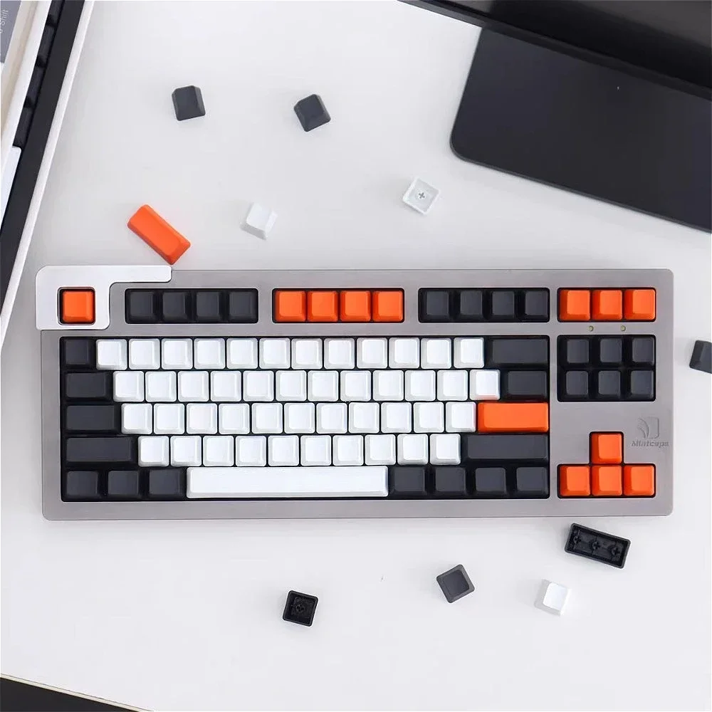 Large Carbon, Positive/Side/None, Keycap OEM PBT Keycap Set Suitable for HI75 61 84 96 98 99 104 F87 and other keyboards