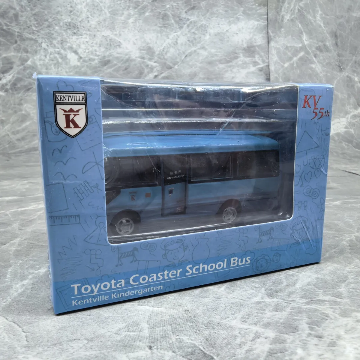Tiny Micro 1:76 Toyota Coaster Kentville Gander Kindergarten 55th Anniversary School Bus Model