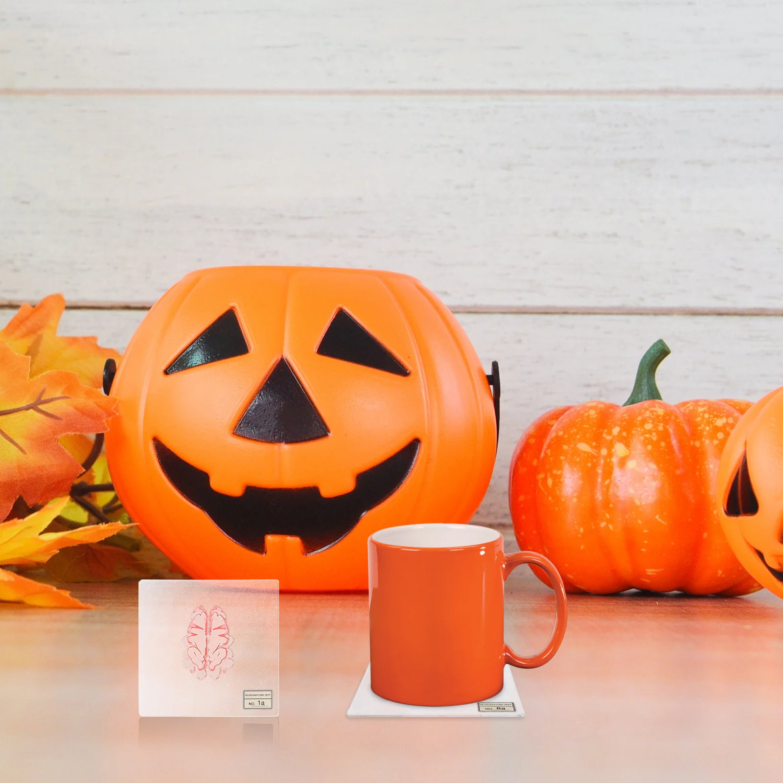 

10Pcs Halloween Blood Spatter Brain Slice Acrylic Coasters Spooky Drink Cup Mats Dinning Table Decor Kitchen Hot Pads