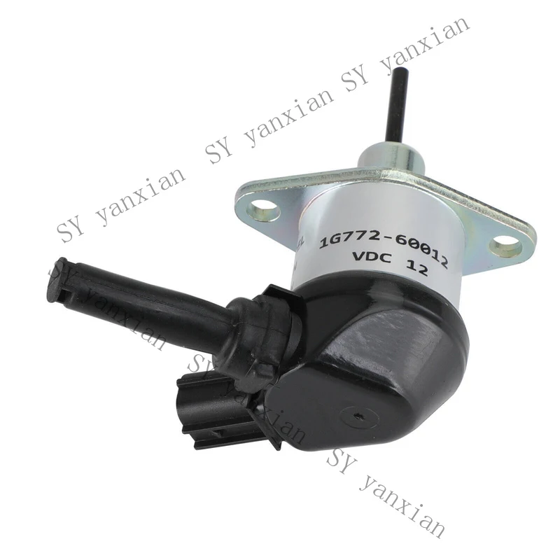 SY+ 12V Fuel Shut Off Solenoid 1G772-60012 1G772-60014 For Kubota V3300 V3600；