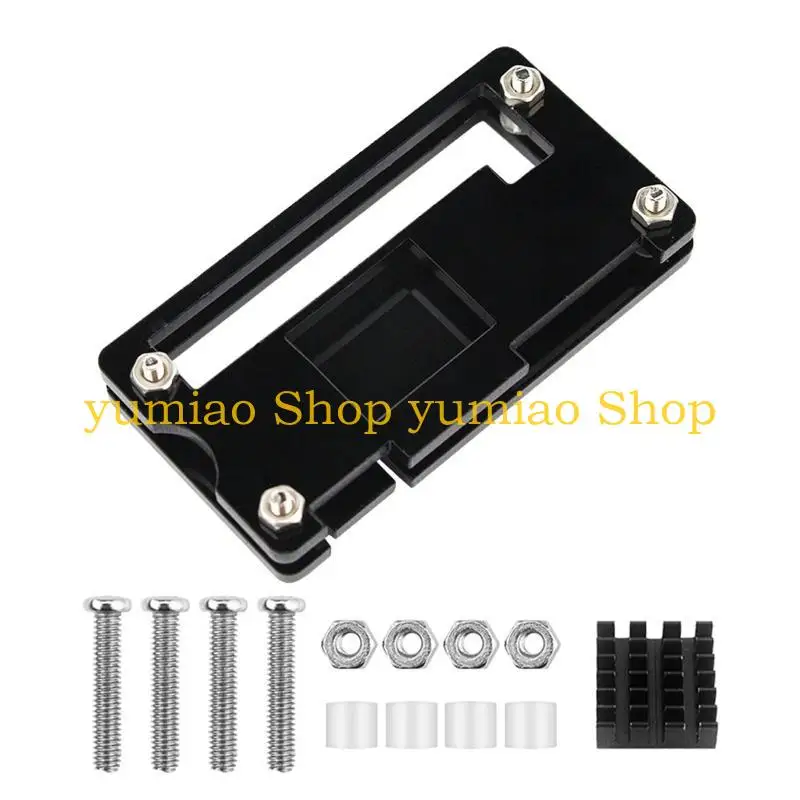 

587B for Zero for W Acrylic for Case Armored for Shell with Heatsink GPIO Header Passive Cooling for Case fo