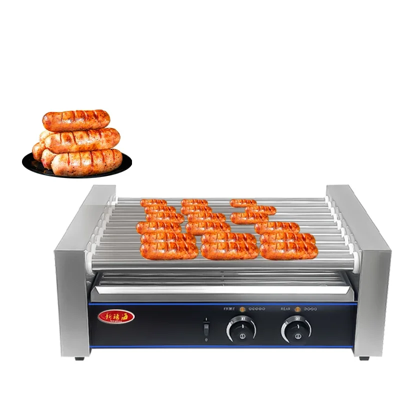 

Commercial Mini Automatic Rotary Gold Crispy Sausage Machine Stall Roasted Hot Dog Sausage Maker Food Shop Application