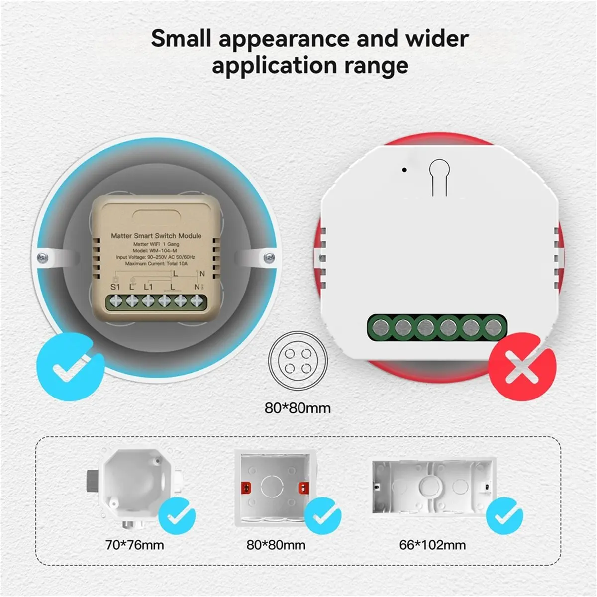 Super Sale Tuya WiFi Matter Smart Switch Module Mini Relay Timer Voice Control App Remote Control Work with Alexa Google Home