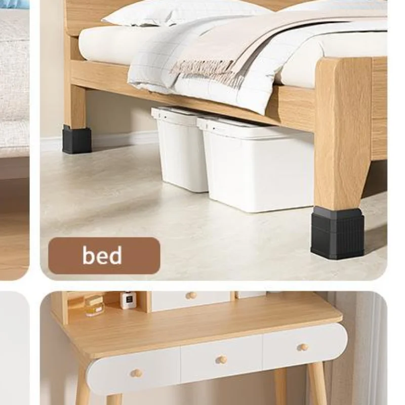 Adjustable Heavy Duty Furniture Risers 4PCS L-Shaped Anti-Skid Pads for Bed Sofa Table Chair Home Furniture Elevation