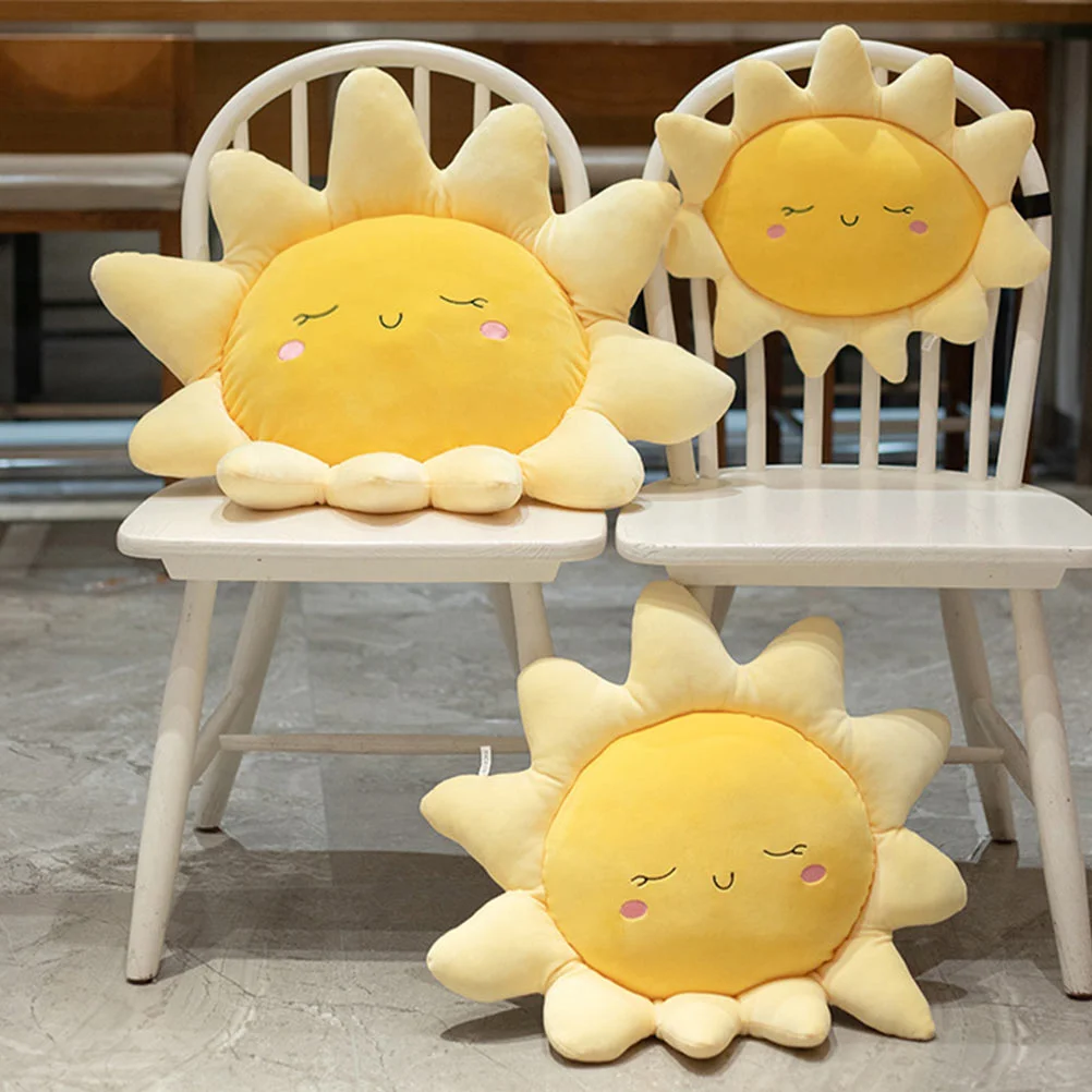 Sun Pillow Cushion Adorable Room Throw Decor Lovely Plush Small and Fresh Resilient Modeling Bolster Creative Super Soft Short