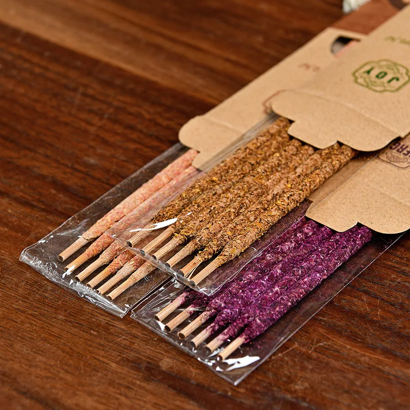 Y 6 العصي الطبيعية اليدوية البخور العصي خشب الصندل الأرز حكيم روز أوسمانثوس الروائح خط البخور المنزل الروائح